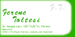 ferenc toltesi business card